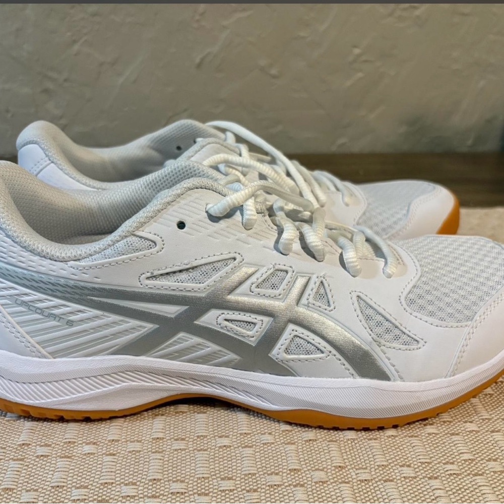Women's White ASICS Athletic Shoes